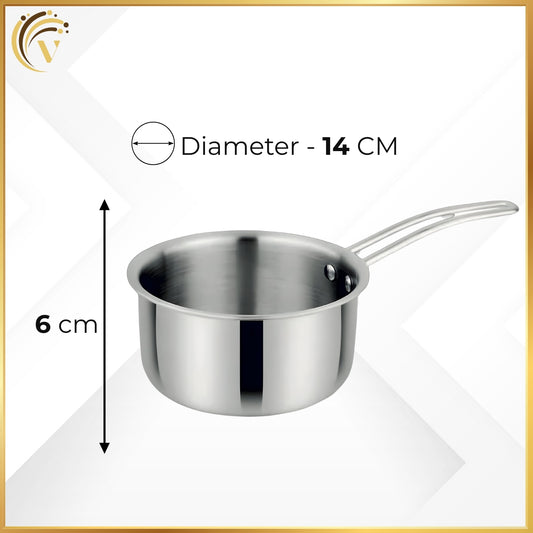 Stainless Steel Sauce Pan –  Pan for Boiling, Heating & Everyday Cooking