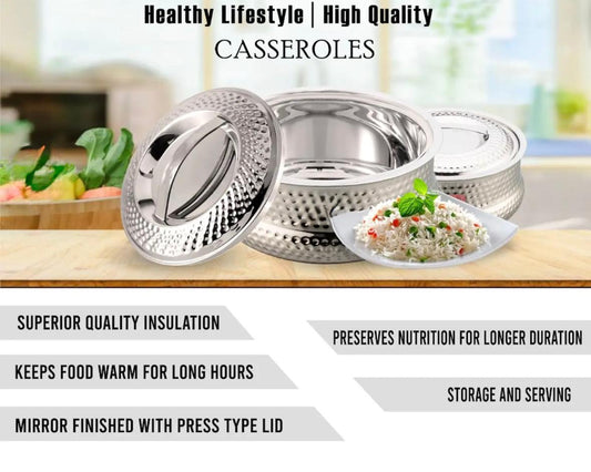 Air Lock Hammered Casserole