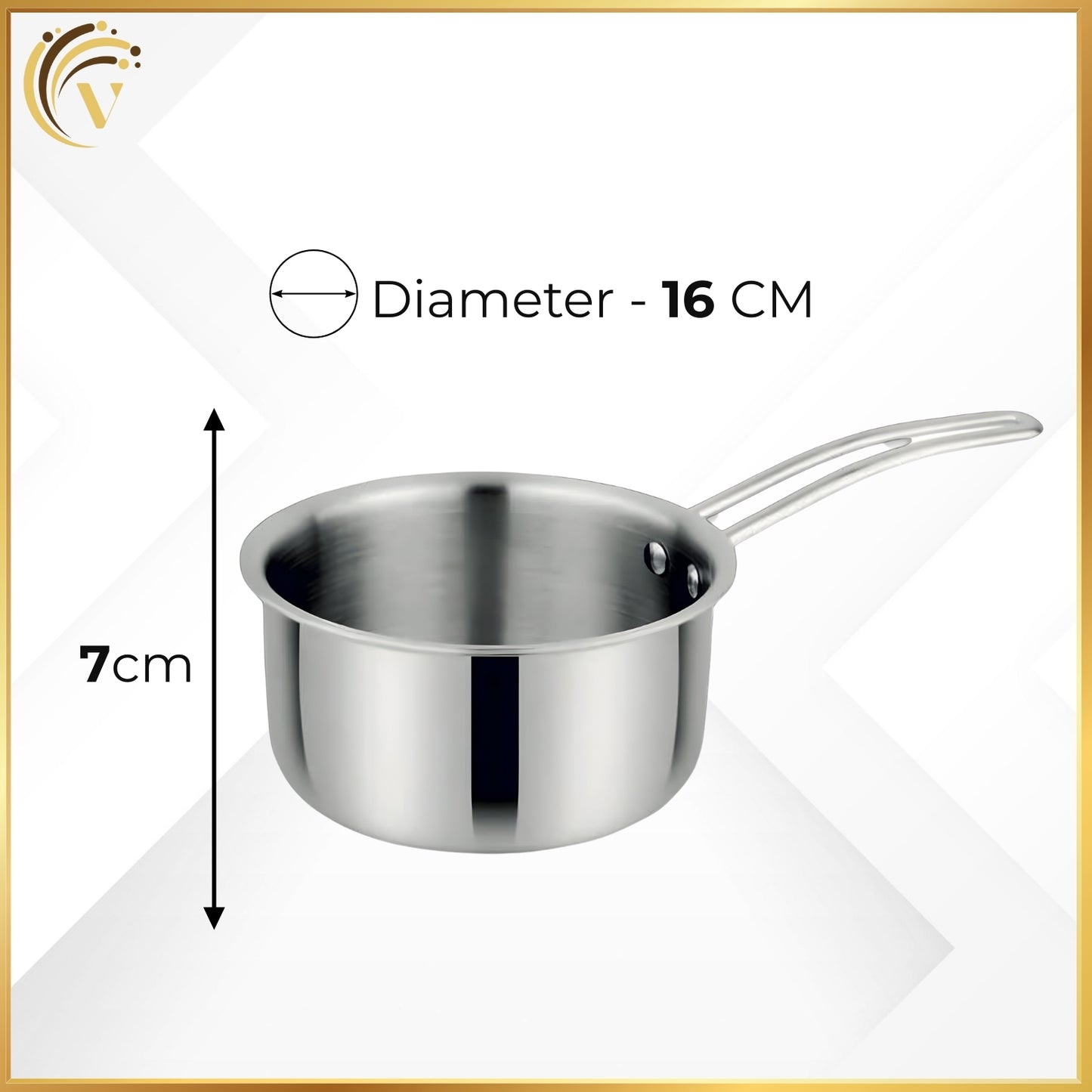 Stainless Steel Sauce Pan –  Pan for Boiling, Heating & Everyday Cooking