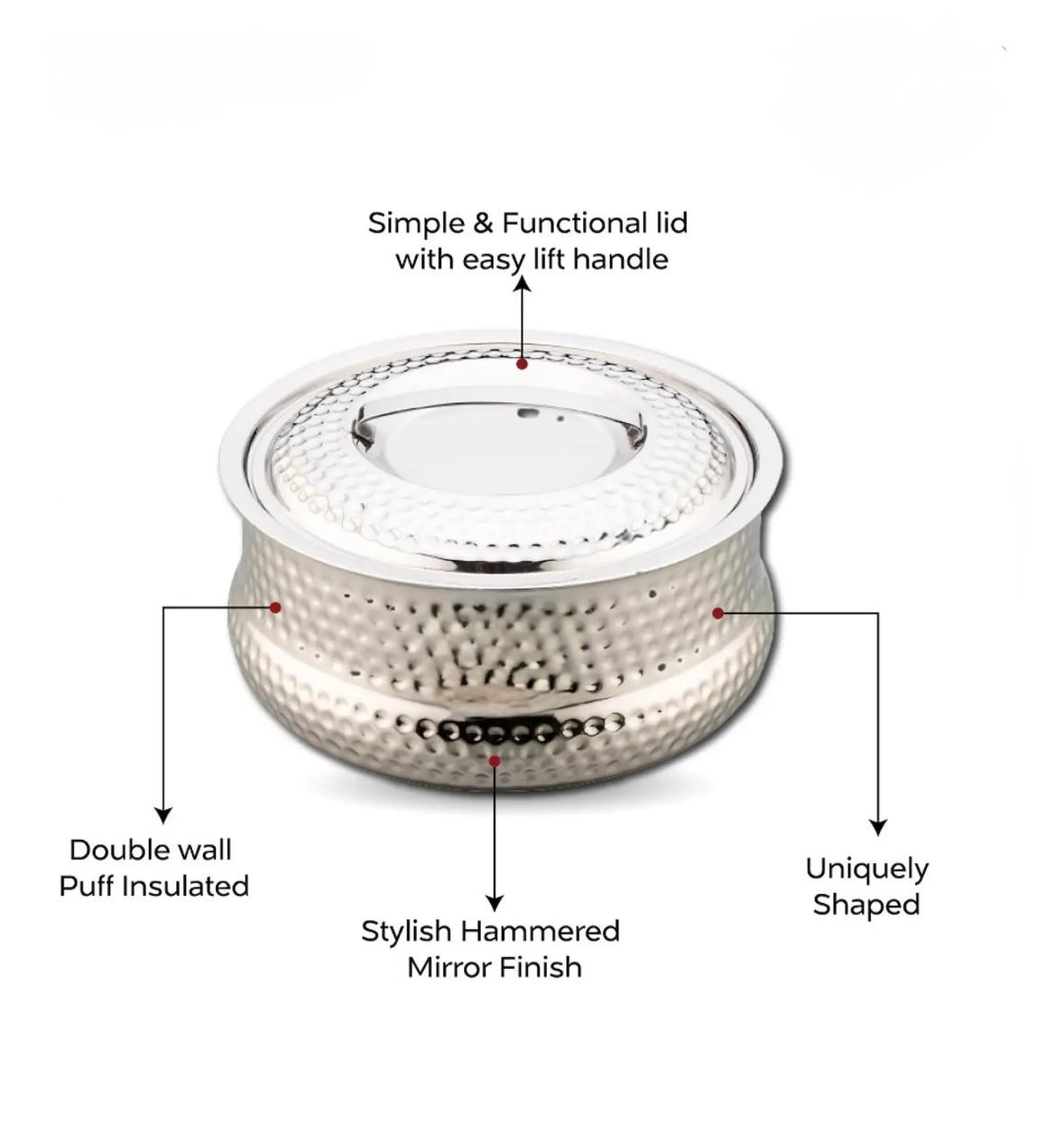 Air Lock Hammered Casserole