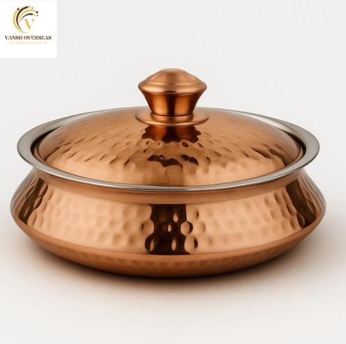 Rose Gold Hammered Serving Bowl