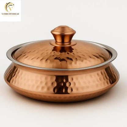 Rose Gold Hammered Serving Bowl