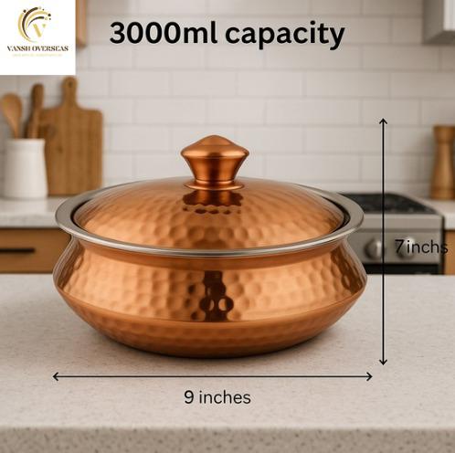 Rose Gold Hammered Serving Bowl