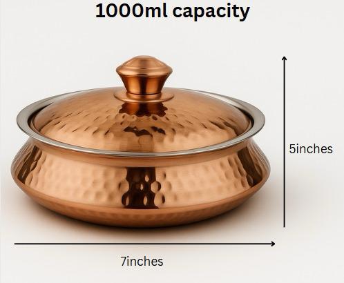 Rose Gold Hammered Serving Bowl