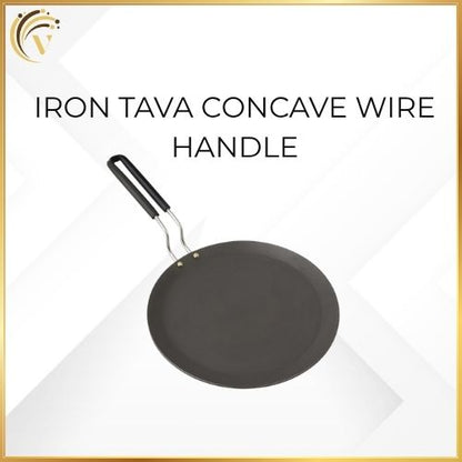 Iron Tava Concave Wire Handle
