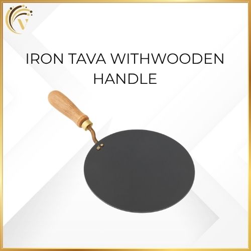 Iron Tava Wooden Handle