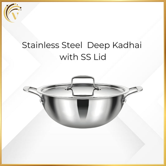 Deep Kadhai with Stainless Steel Lid